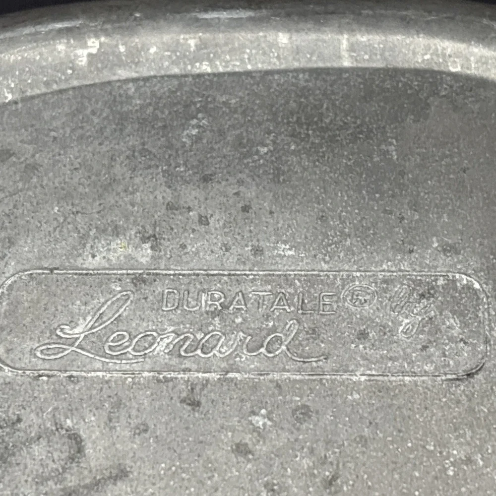 Vintage Pewter-Look Metalware Lot - Guardian Service Pot & Duratale Platter